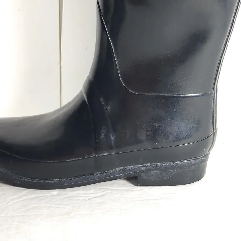 Hunter Women's Rigley US 7 EU 38 Quilted Glossy Tall Rubber Rain Boots
